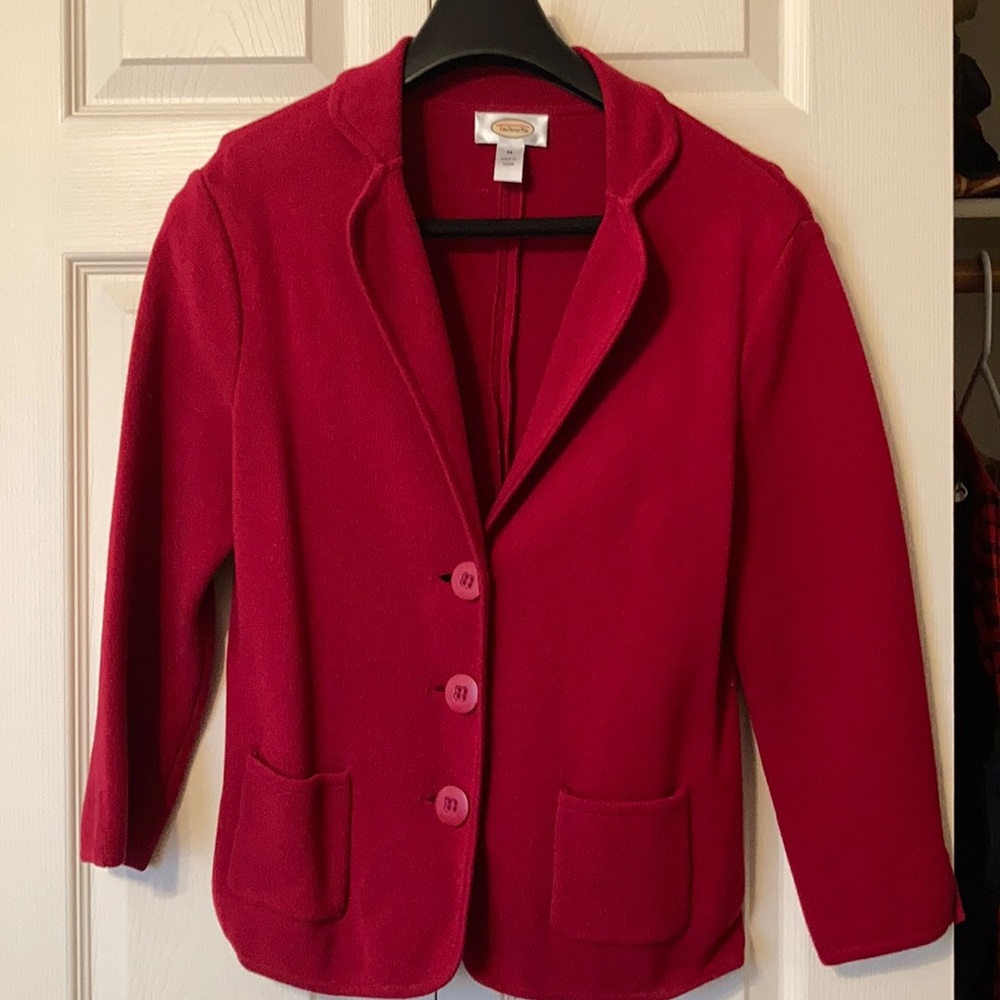 Red button down cardigan/jacket - Picture 2 of 5